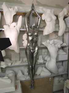 Life size Wall Hung Pewter Bodycast